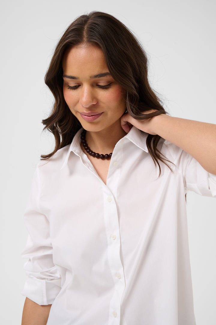 Chemise classique en tissu extensible Georgia - Avec col pointu et boutons ajustés