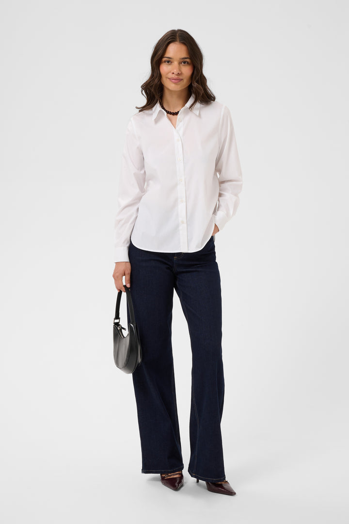Chemise classique en tissu extensible Georgia - Avec col pointu et boutons ajustés