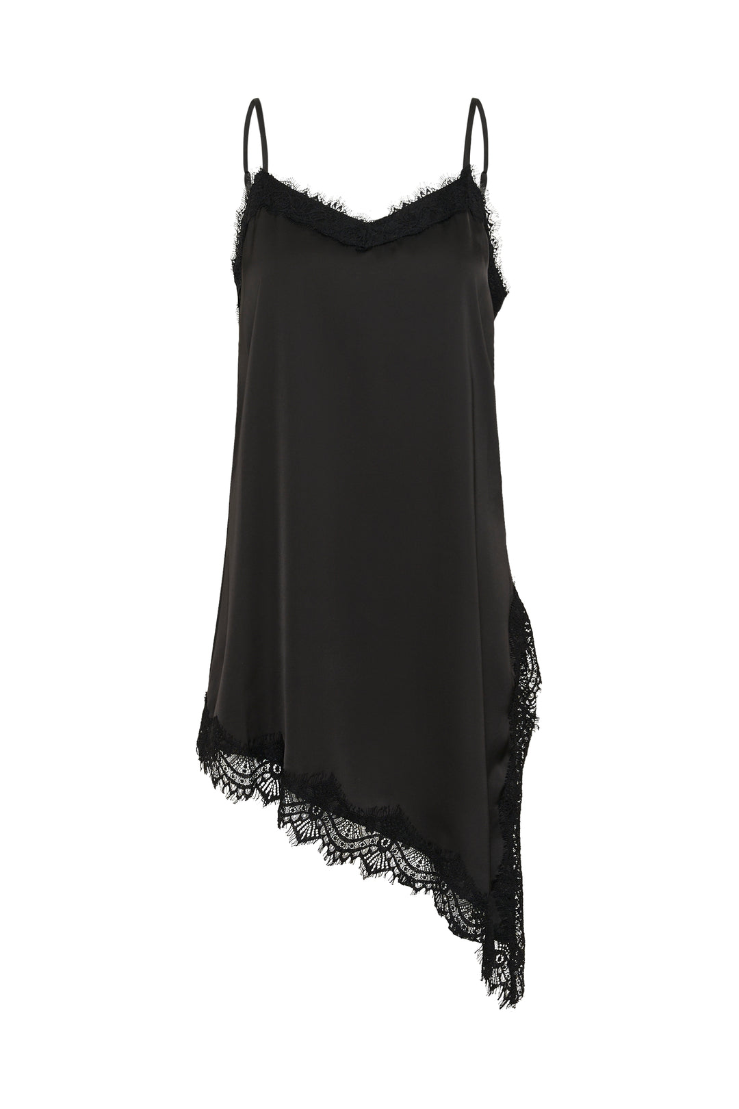 Camisole en tissu satiné Miala - Avec fines bretelles et encolure en V