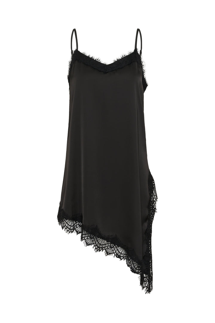 Camisole en tissu satiné Miala - Avec fines bretelles et encolure en V