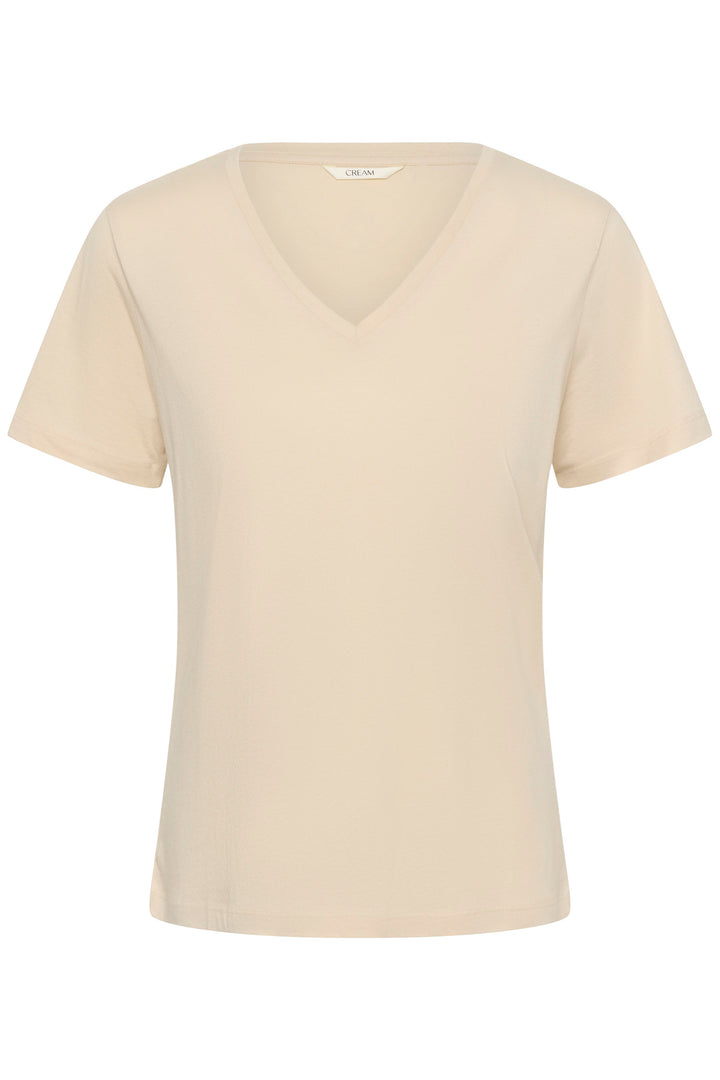 T-shirt en coton avec un col en v Naia