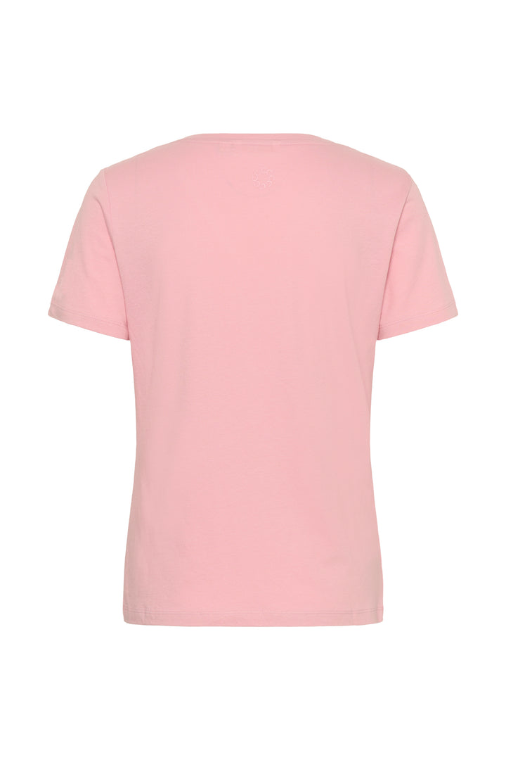 T-shirt en coton avec col en V Naia