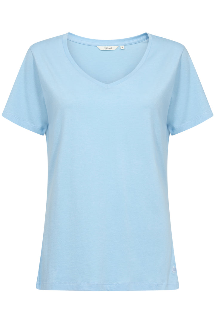 T-shirt en coton avec col en V Naia