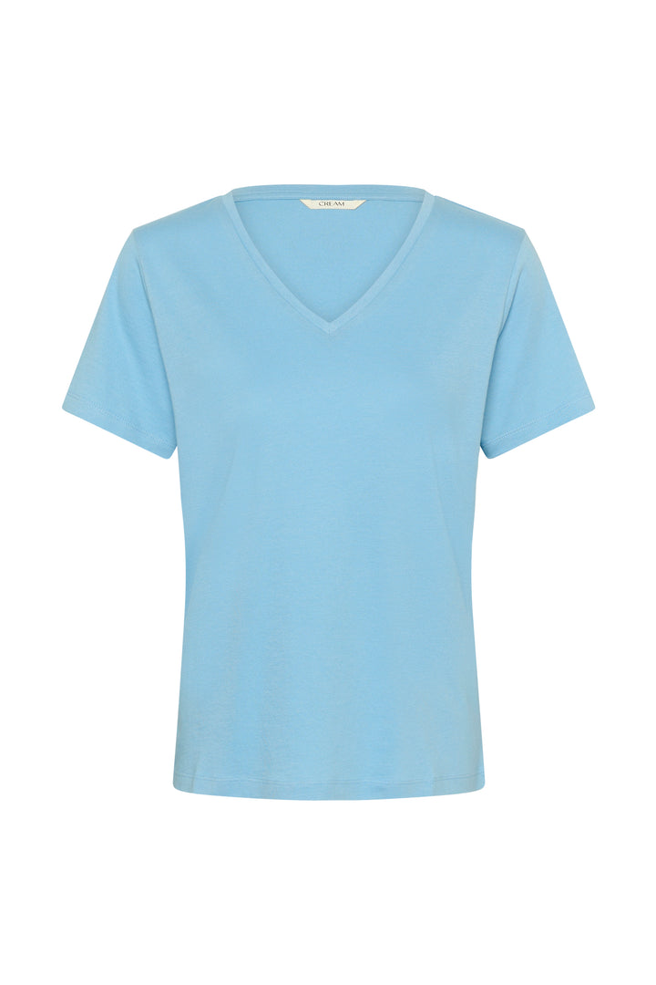 T-shirt en coton avec col en V Naia