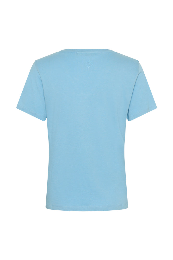 T-shirt en coton avec col en V Naia