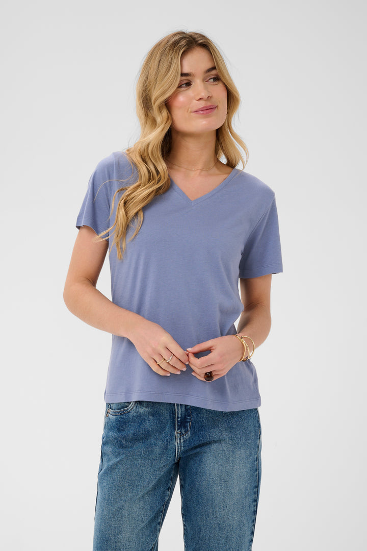T-shirt à manches courtes en coton Naia - Col en V