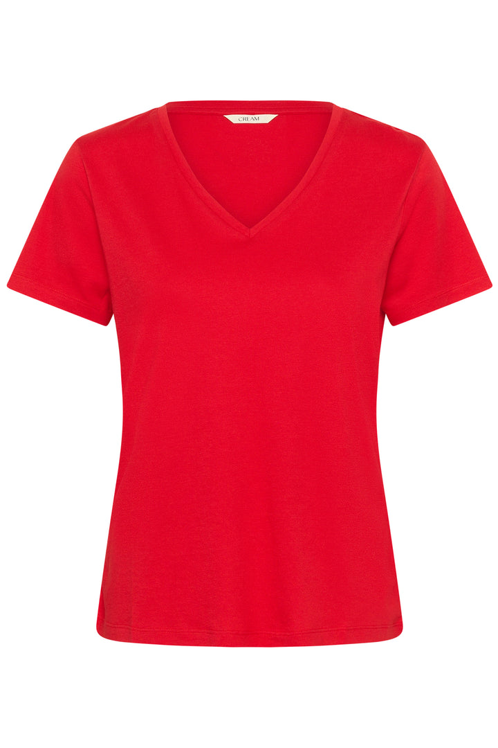 T-shirt en coton avec col en V Naia