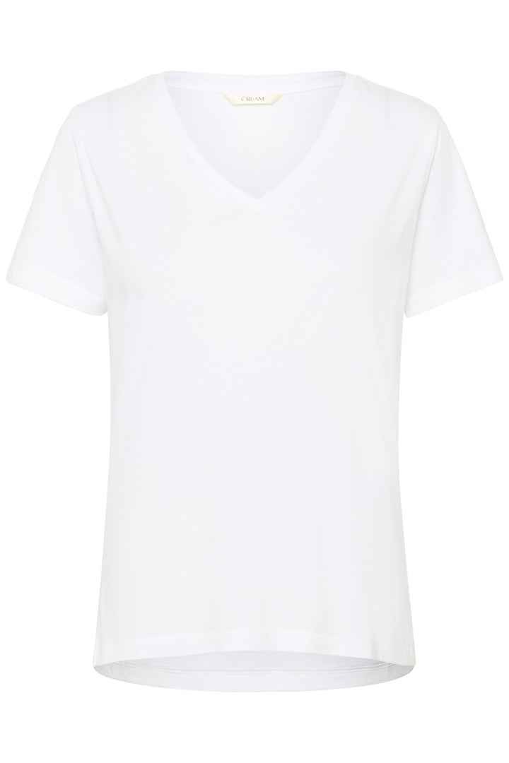 T-shirt en coton avec col en V Naia