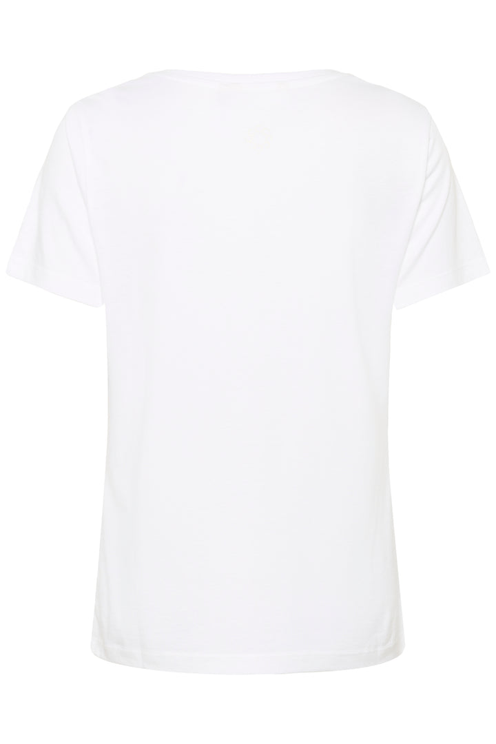 T-shirt en coton avec col en V Naia
