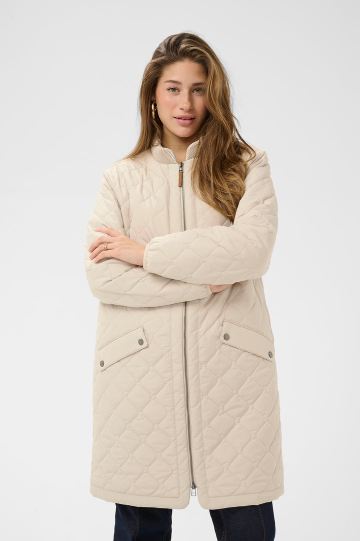 Manteau matelassé avec poches à clips Arwen - Col montant