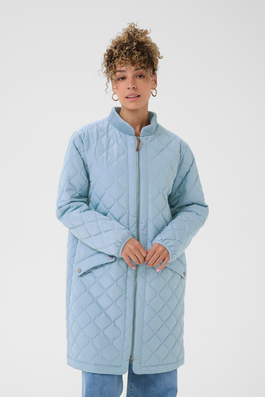 Manteau matelassé avec poches à clips Arwen - Col montant