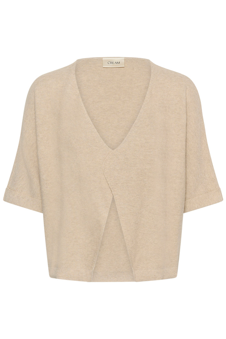 Cardigan ouvert Sillar – Tricot en pur coton et coupe drapée