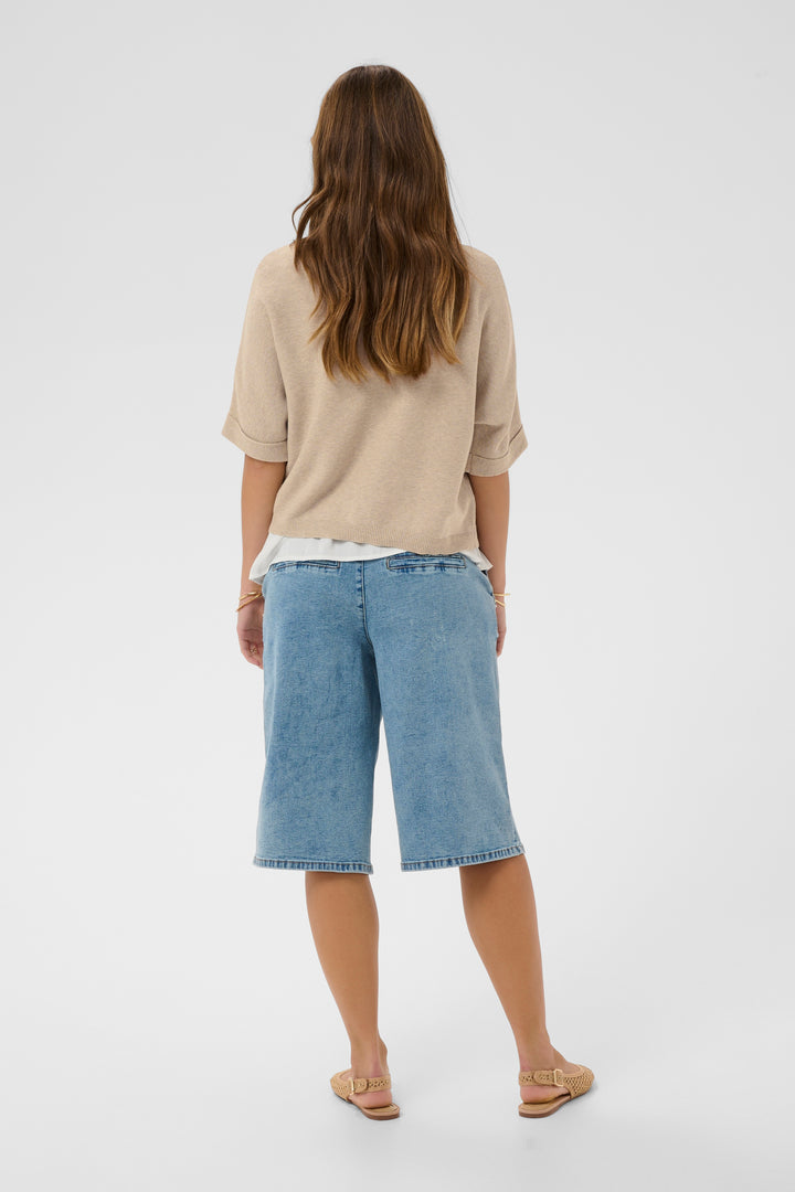 Cardigan ouvert Sillar – Tricot en pur coton et coupe drapée