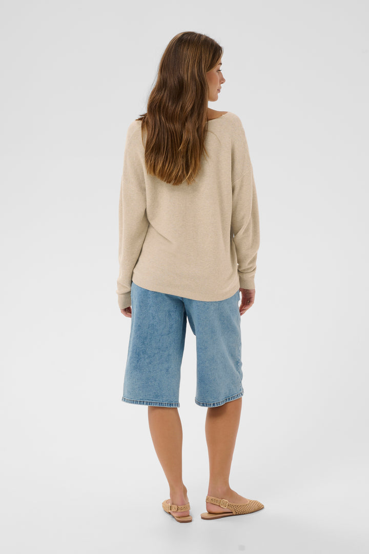 Pullover en tricot de coton Sillar - Col en V