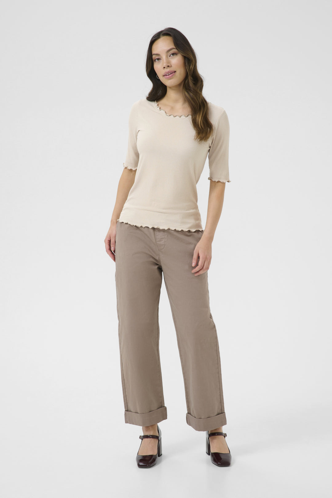 Chandail à bords ondoyants façon volutes Ribba