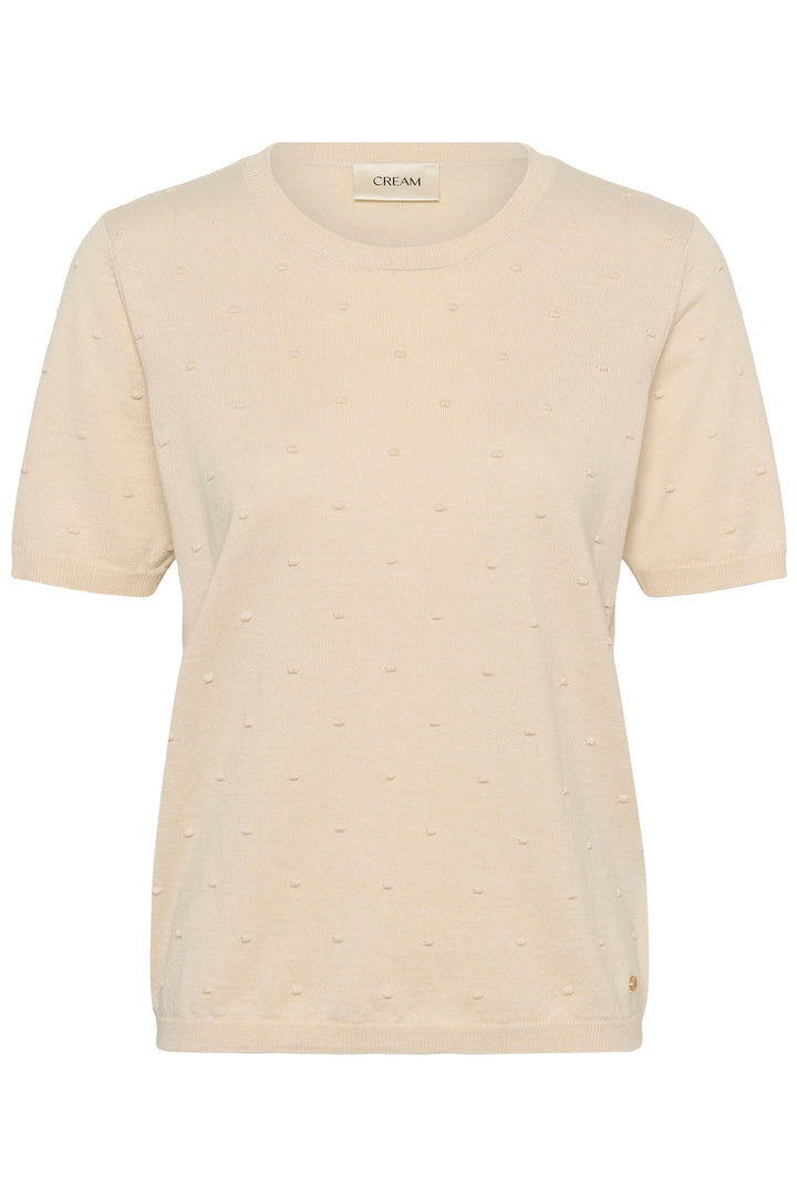 Pull en coton coupe droite Hanne - Détails brodés texturés