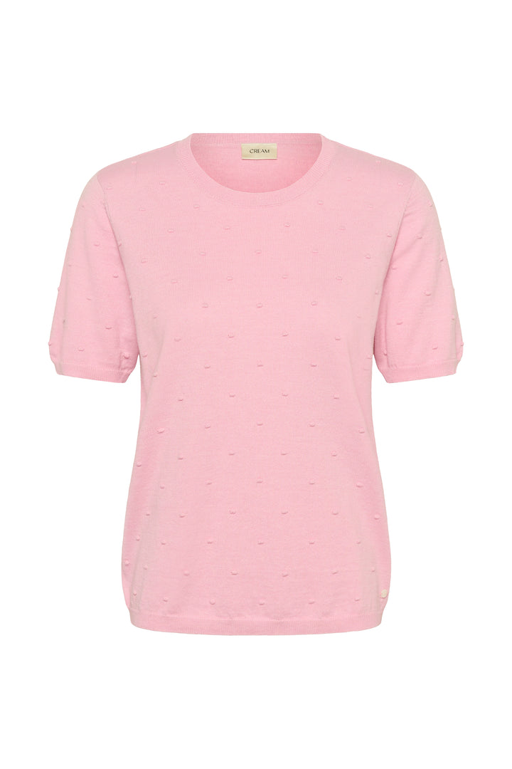 Pull en coton coupe droite Hanne - Détails brodés texturés