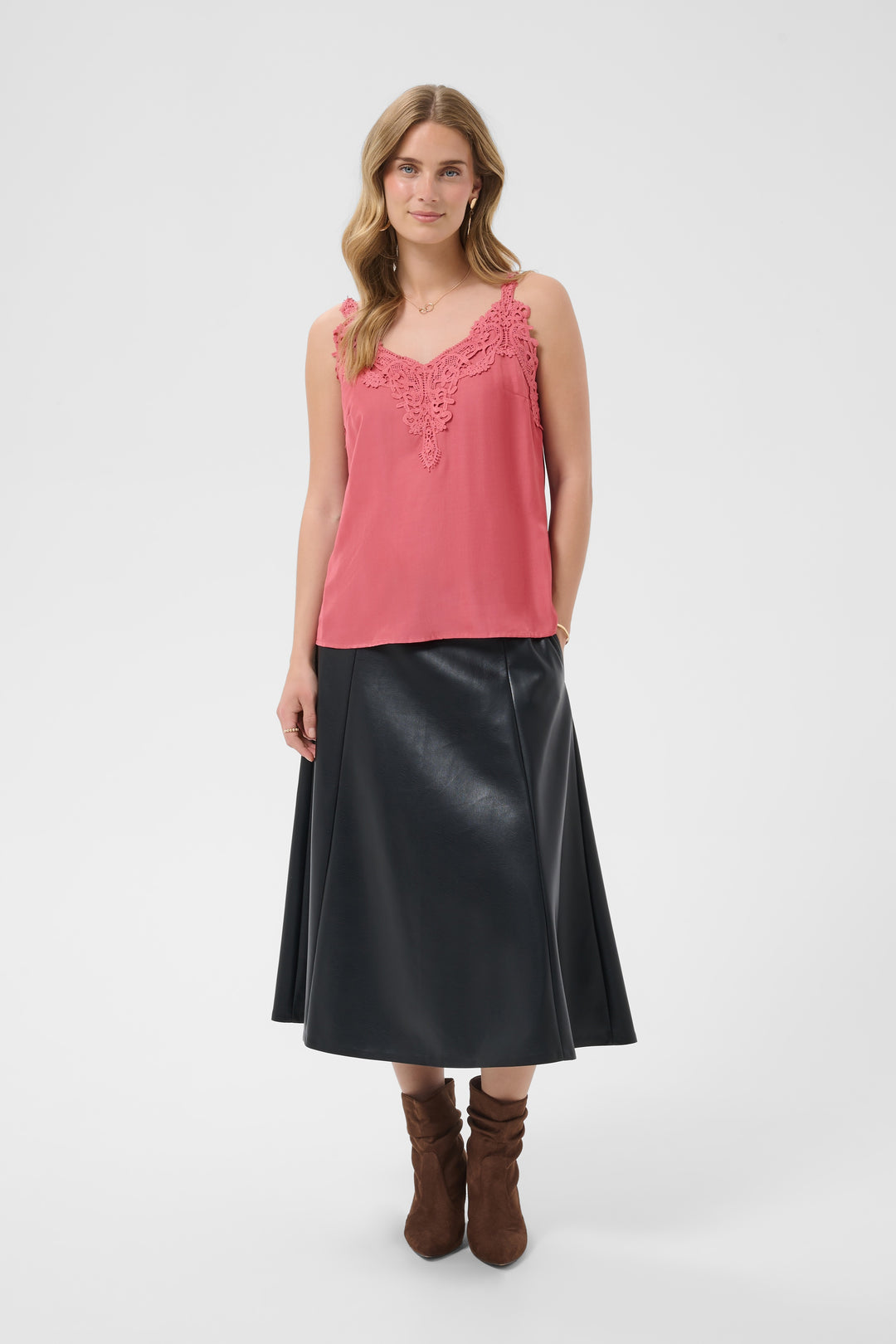 Camisole à décolleté en dentelle Anna - Tissu doux et coupe droite