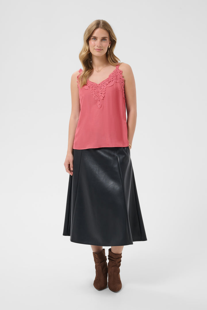 Camisole à décolleté en dentelle Anna - Tissu doux et coupe droite