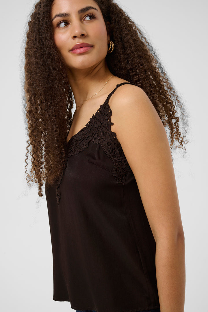 Camisole à décolleté en dentelle Anna - Tissu doux et coupe droite