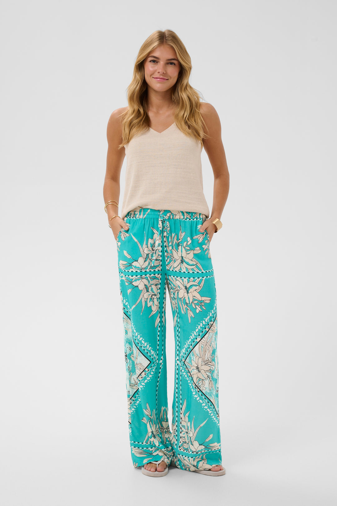 Pantalon fluide à taille élastique Tiah – À enfiler