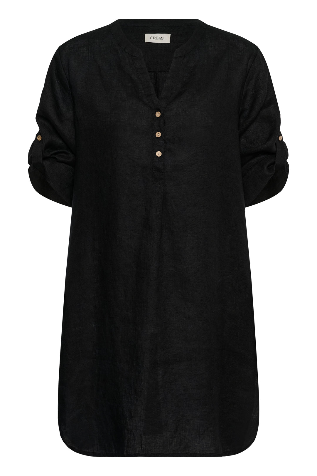 Robe en pur lin Bellis - Coupe droite et manches ajustables