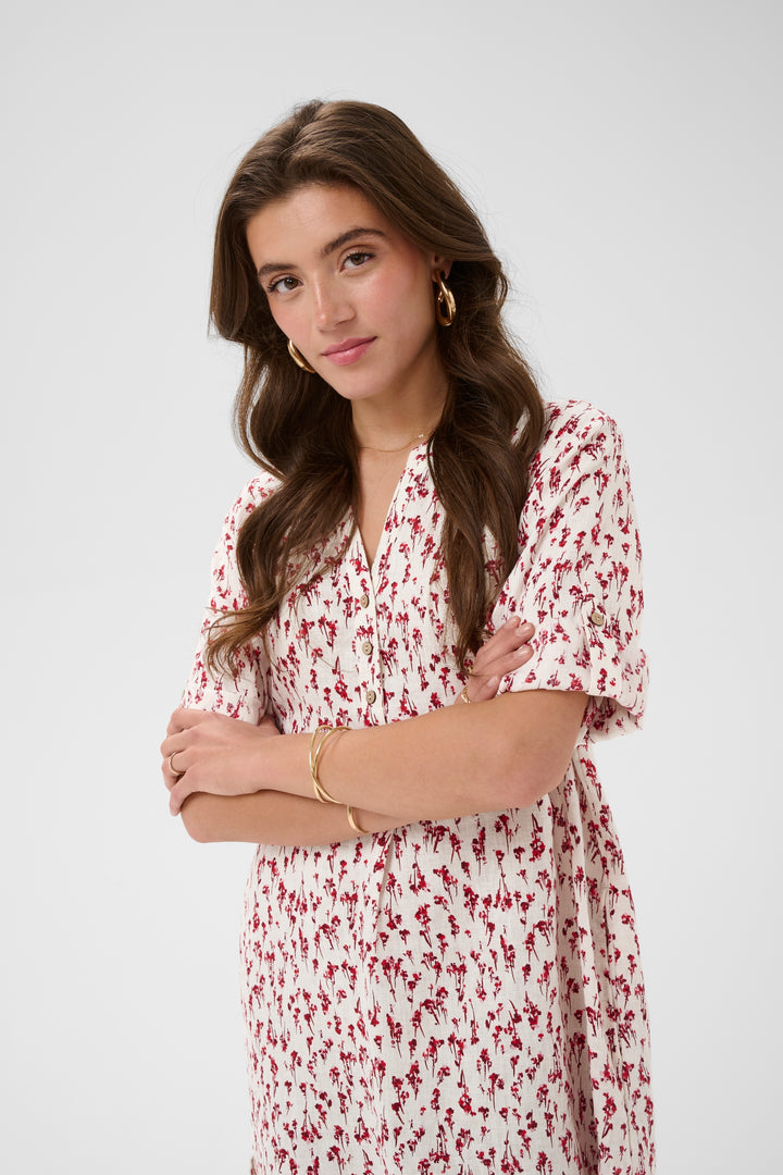 Robe en pur lin Bellis - Coupe droite et manches ajustables