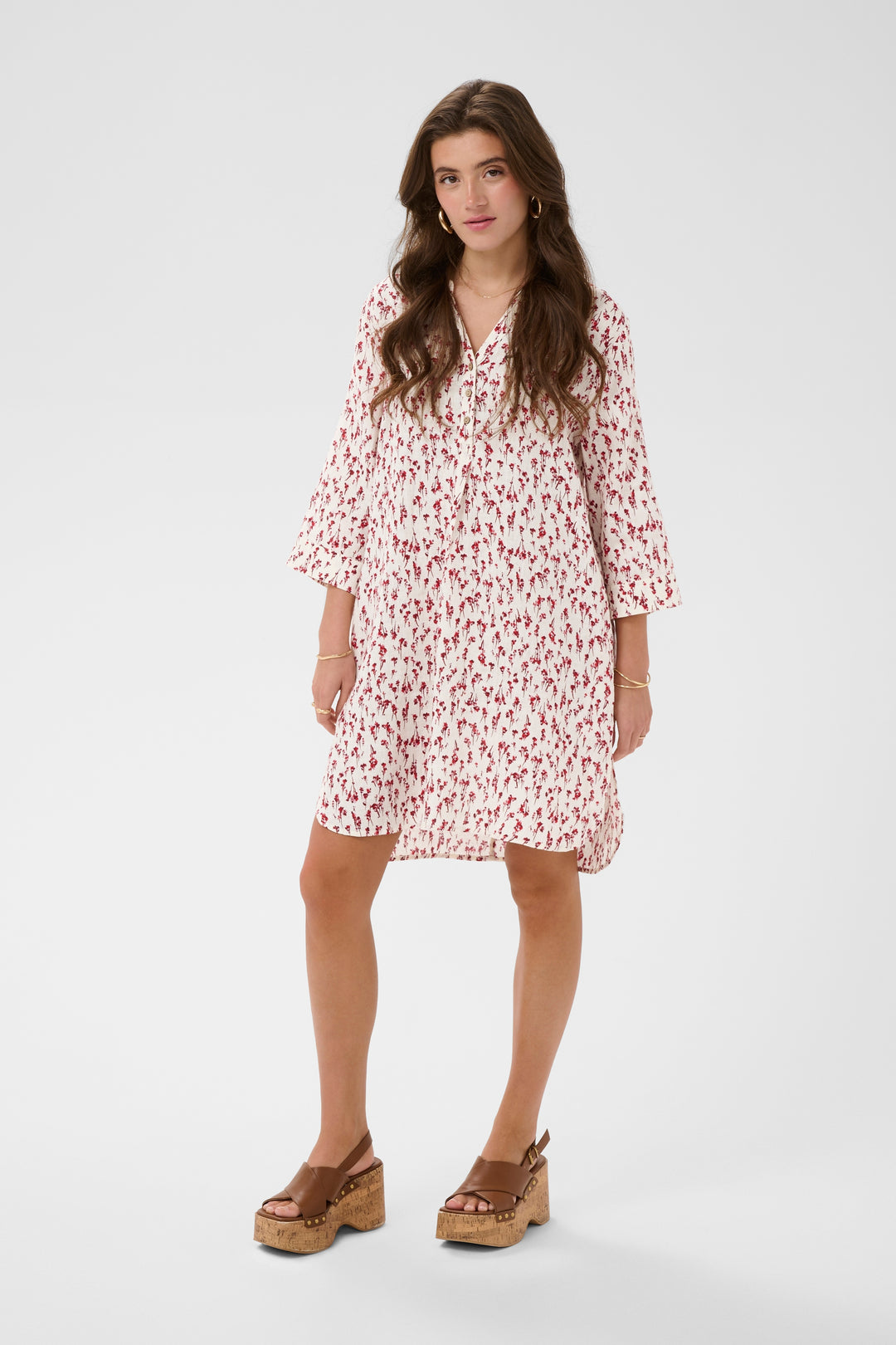 Robe en pur lin Bellis - Coupe droite et manches ajustables