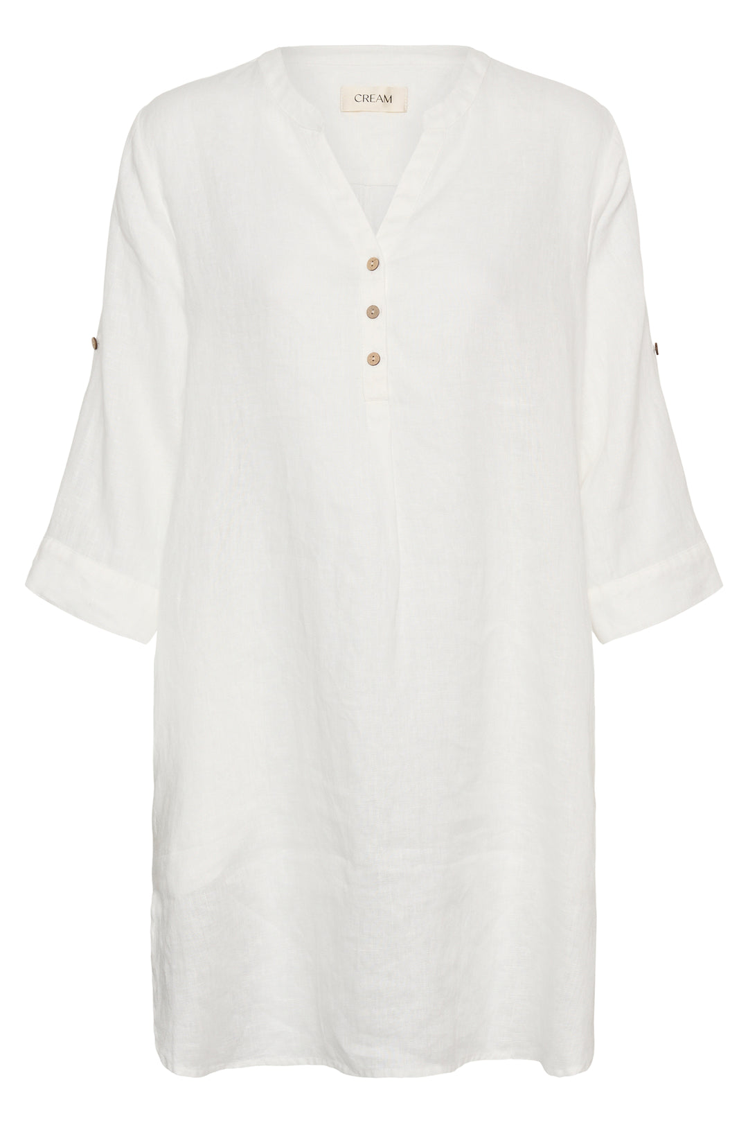 Robe en pur lin Bellis - Coupe droite et manches ajustables