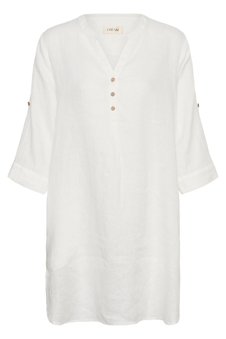 Robe en pur lin Bellis - Coupe droite et manches ajustables