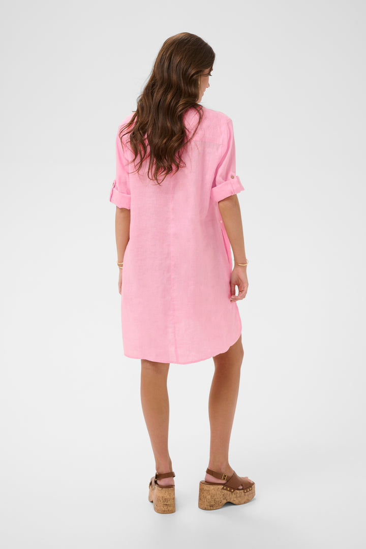 Robe en pur lin Bellis - Coupe droite et manches ajustables