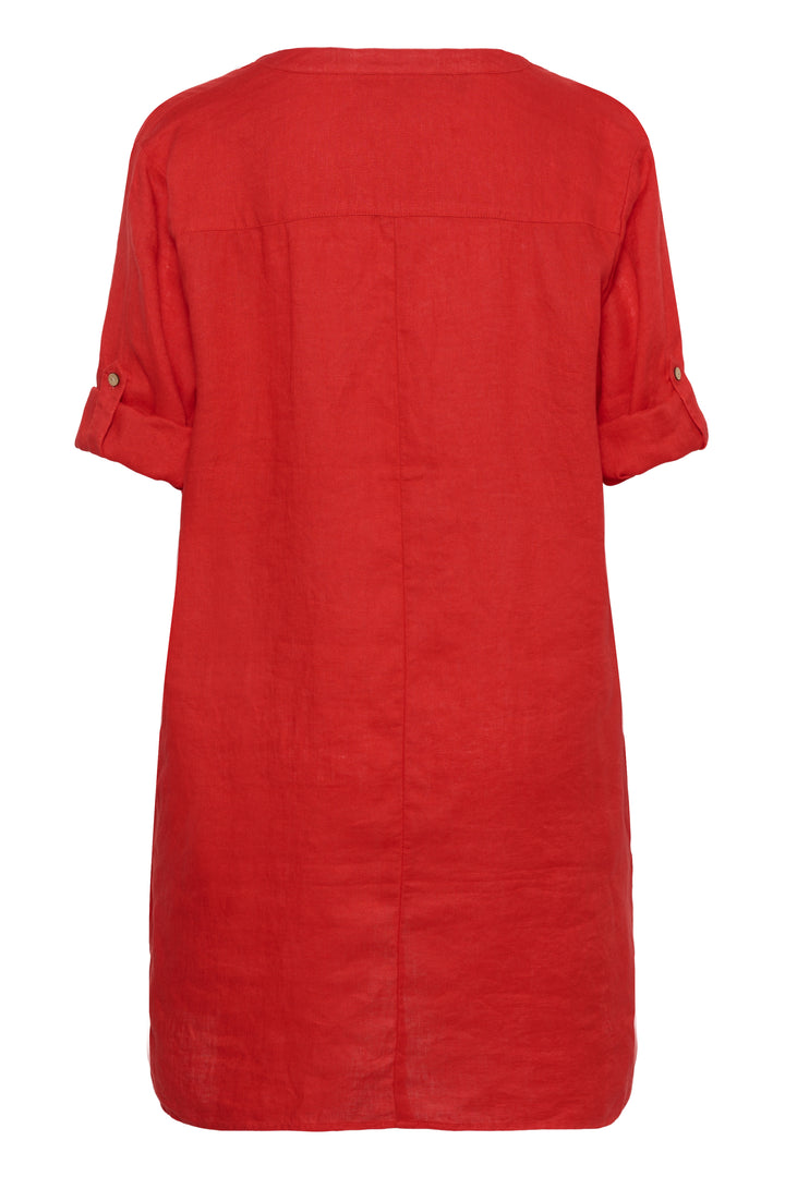 Robe en pur lin Bellis - Coupe droite et manches ajustables