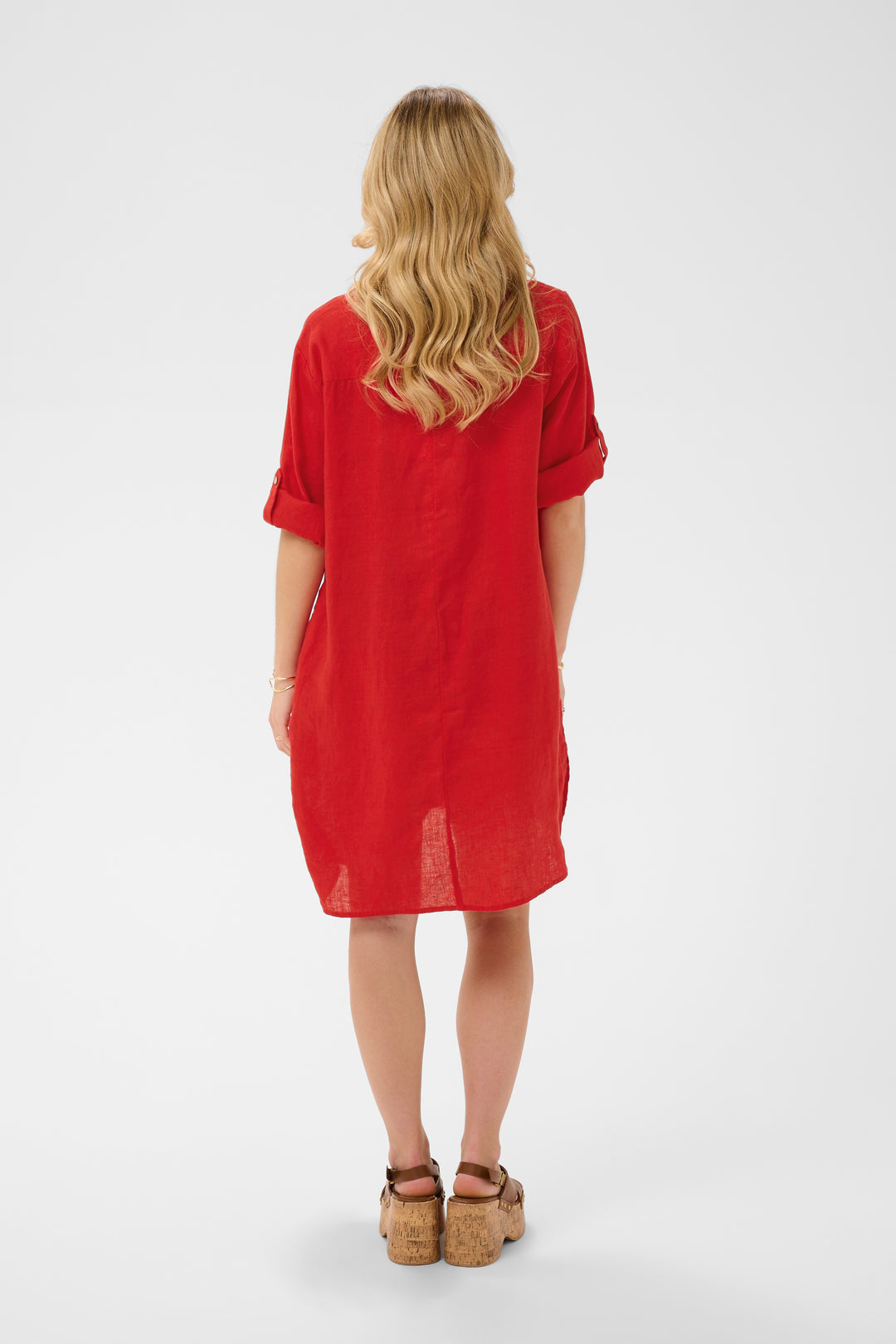 Robe en pur lin Bellis - Coupe droite et manches ajustables