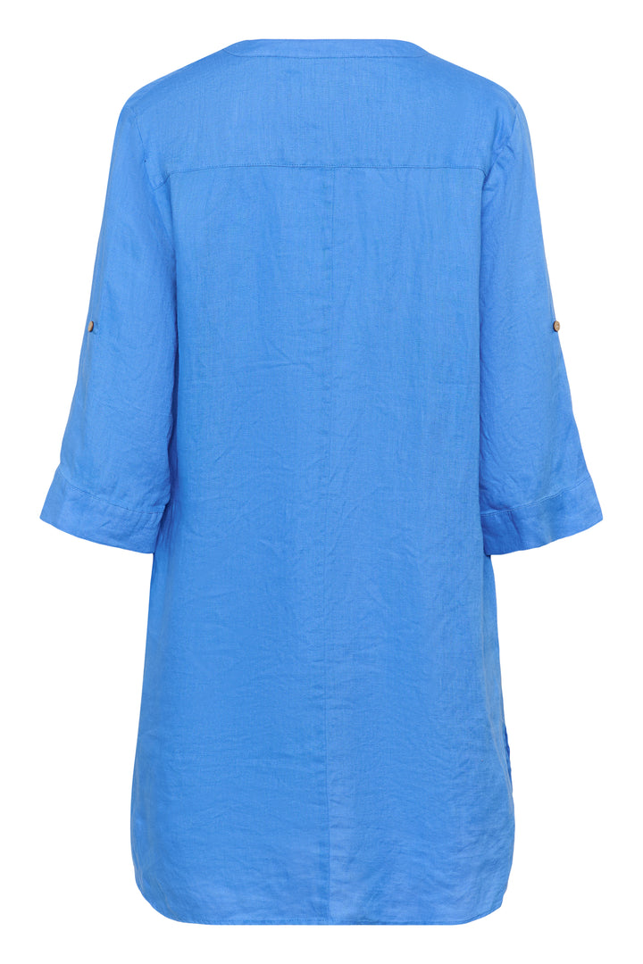 Robe en pur lin Bellis - Coupe droite et manches ajustables