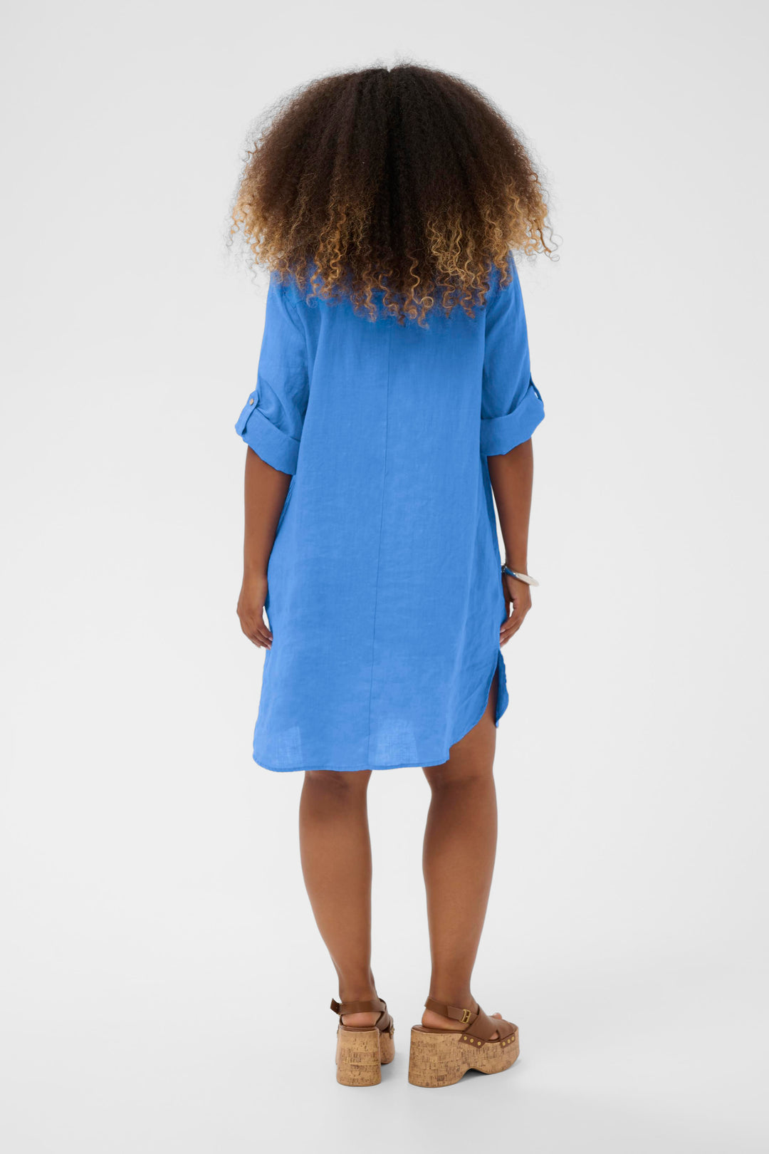 Robe en pur lin Bellis - Coupe droite et manches ajustables