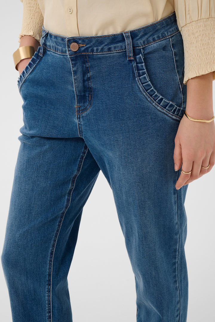 Jeans 7/8 Raja - Avec détails plissés originaux aux poches