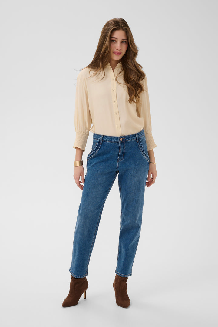 Jeans 7/8 Raja - Avec détails plissés originaux aux poches