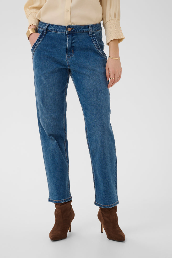 Jeans 7/8 Raja - Avec détails plissés originaux aux poches