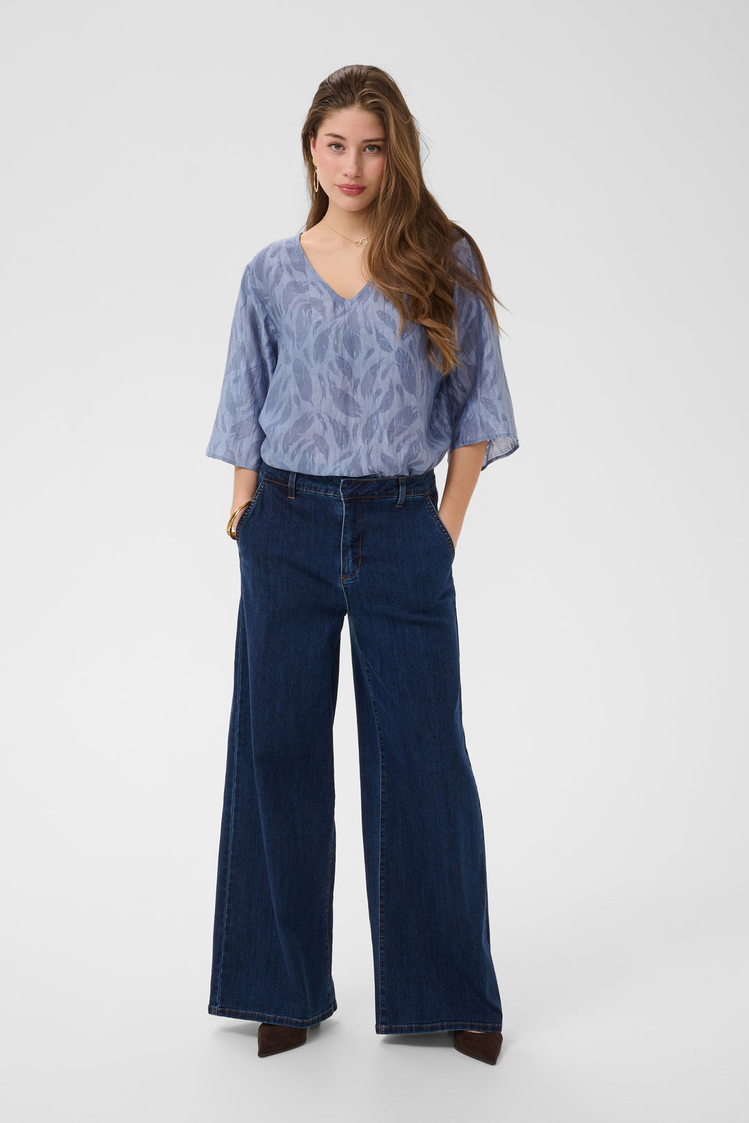 Jeans à jambes évasées Visti - Denim extensible et fluide