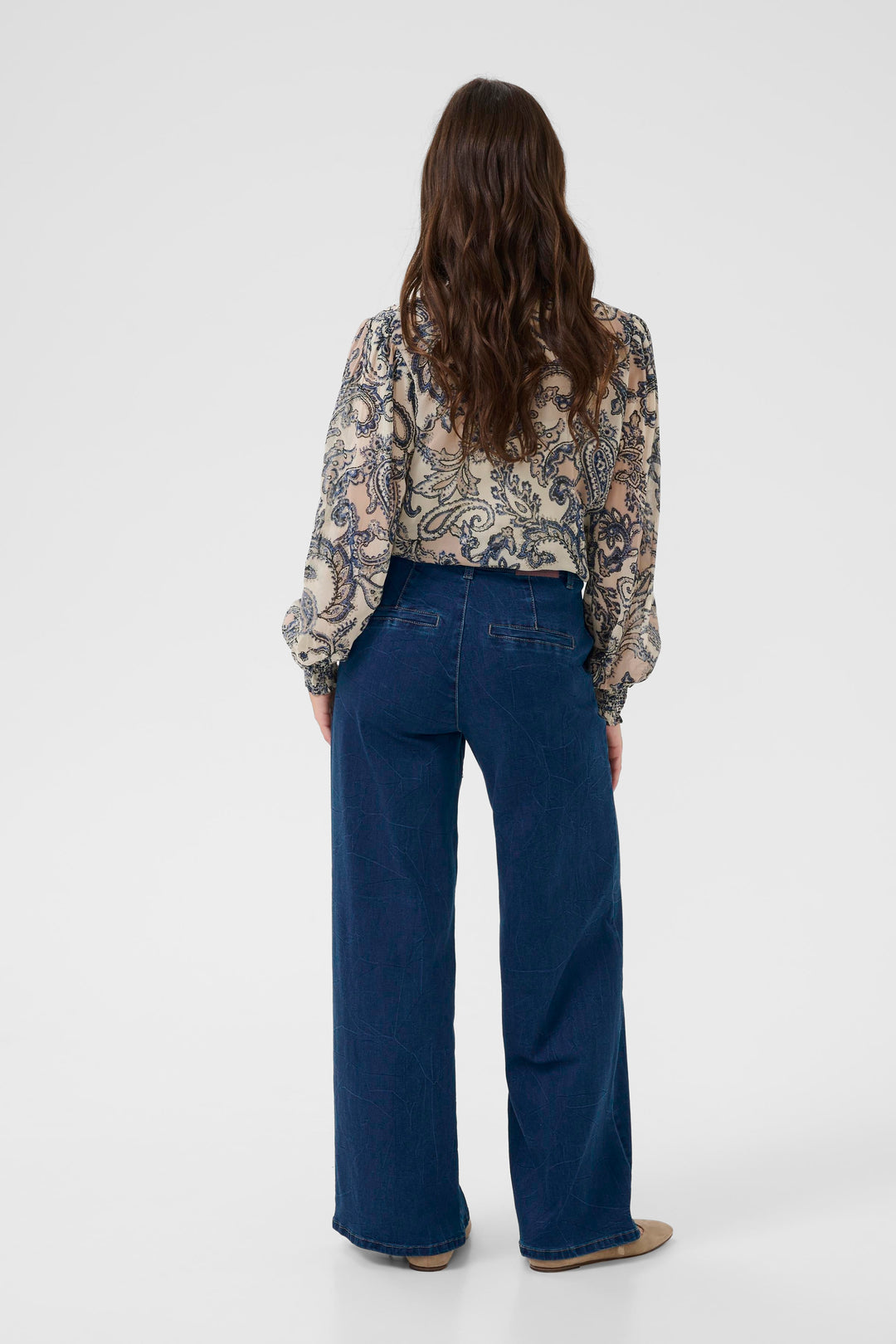 Jeans rétro à jambes évasées ultra larges Visti