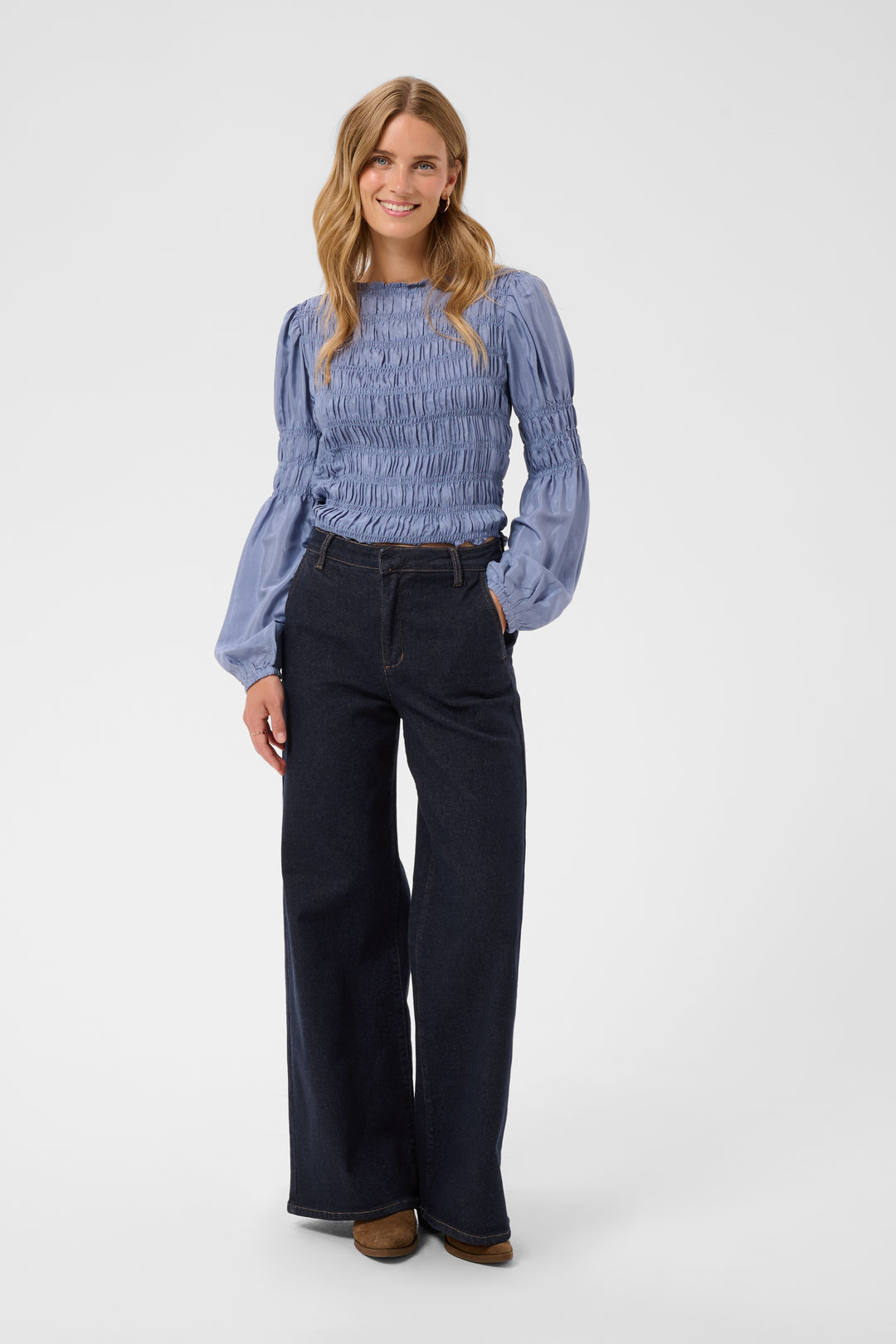 Jeans à jambes évasées Visti - Denim extensible et fluide
