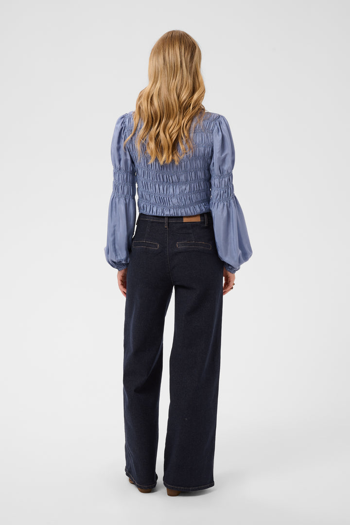 Jeans à jambes évasées Visti - Denim extensible et fluide