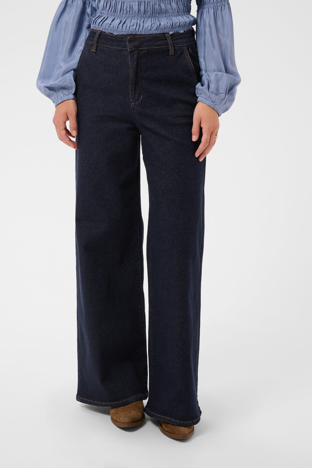 Jeans à jambes évasées Visti - Denim extensible et fluide