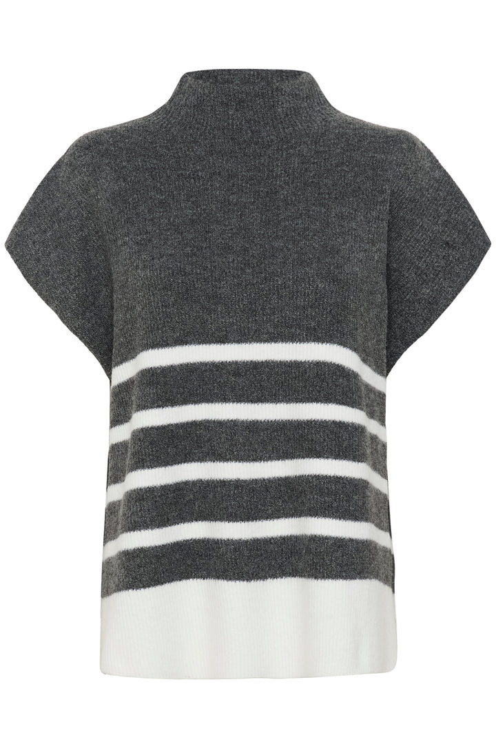 Débardeur crème avec rayures contrastées