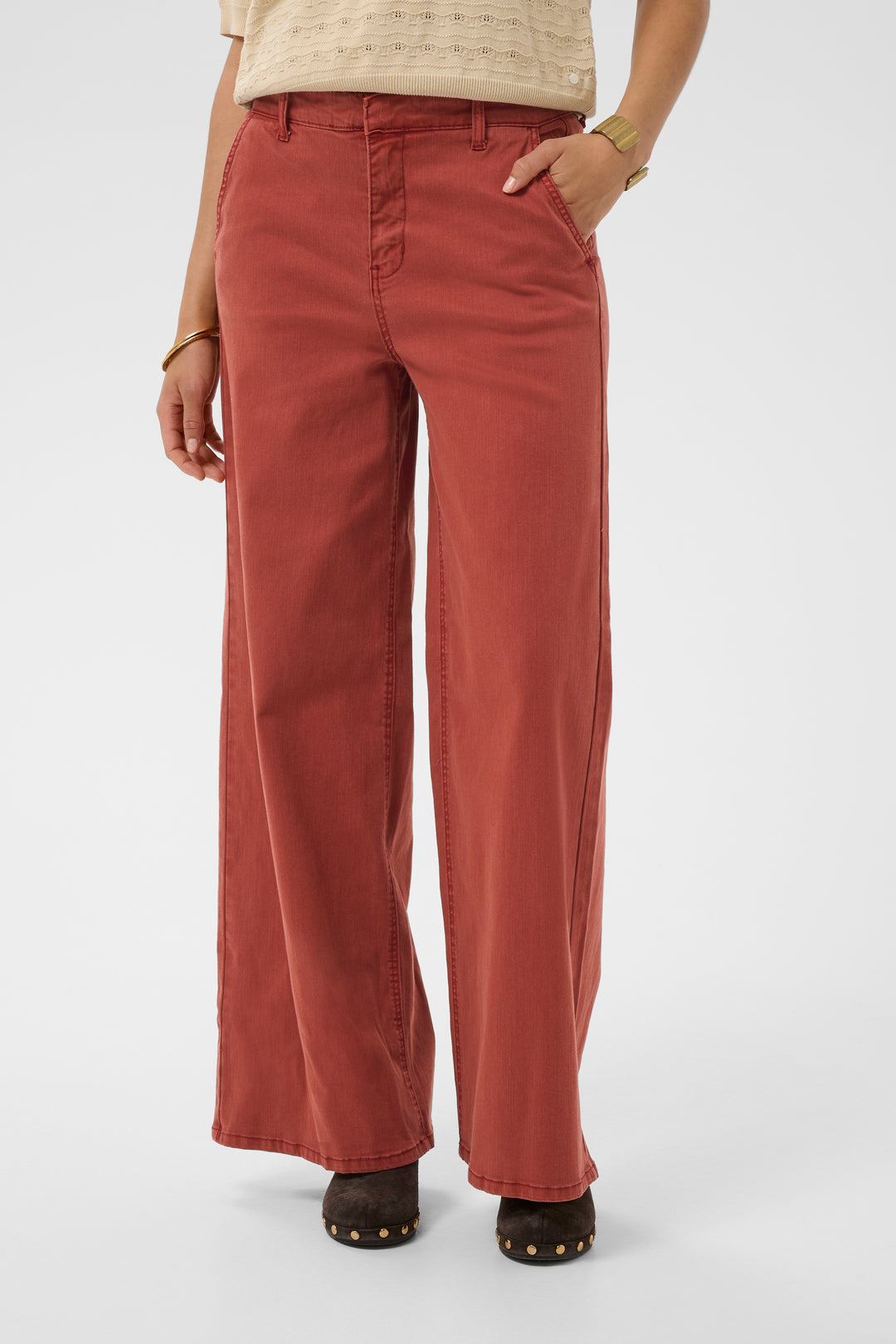 Pantalon minimaliste à jambes larges Visti - Coupe ample