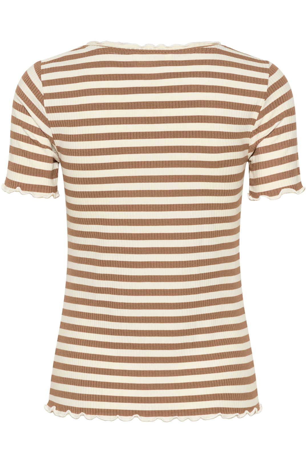 T-shirt avec rayures et finitions ondulées Ribba