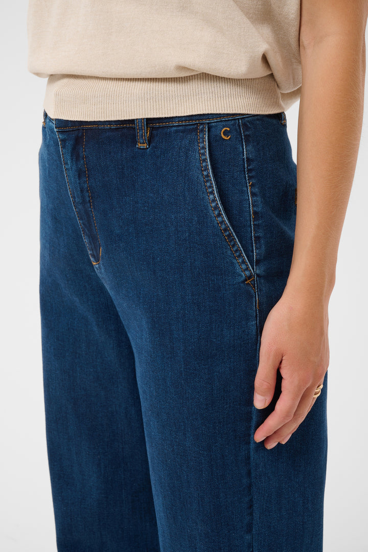 Jeans coupe droite Visti - Taille mi-haute en denim extensible