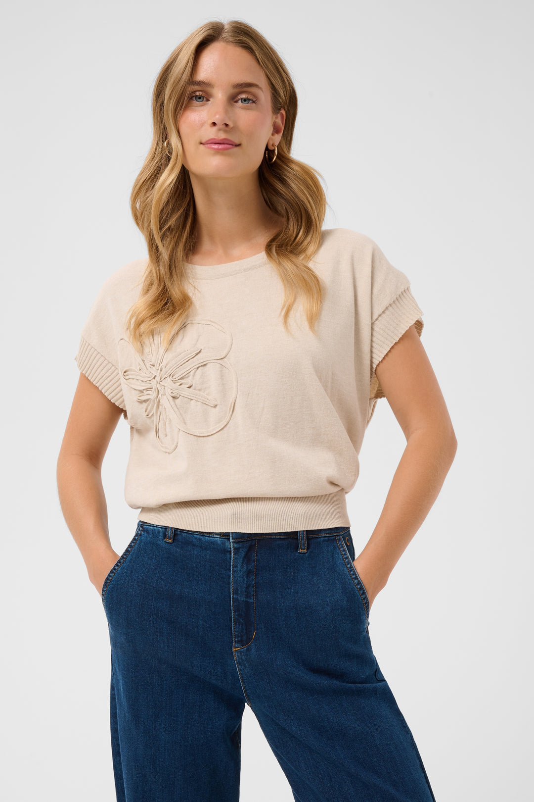 Jeans coupe droite Visti - Taille mi-haute en denim extensible