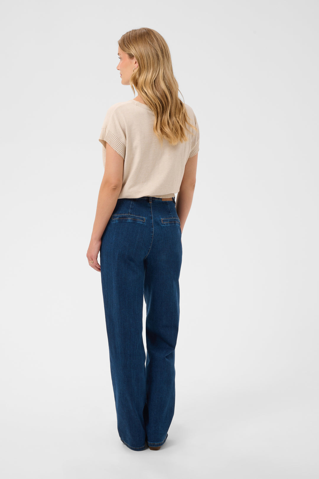Jeans coupe droite Visti - Taille mi-haute en denim extensible