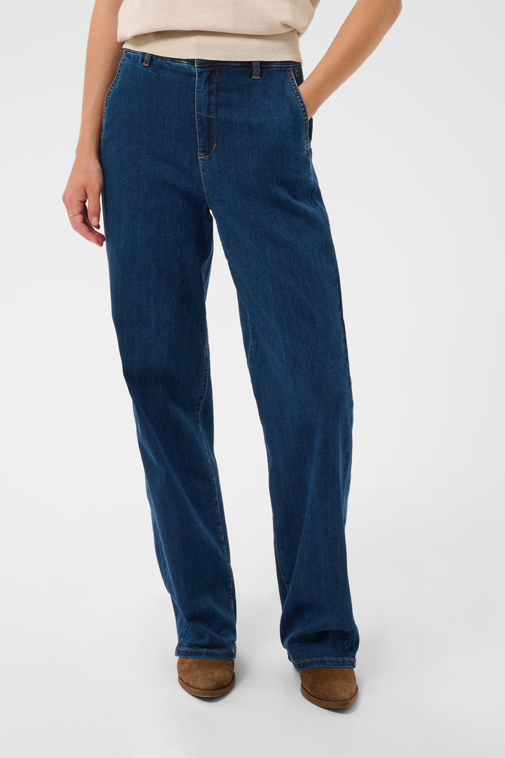 Jeans coupe droite Visti - Taille mi-haute en denim extensible